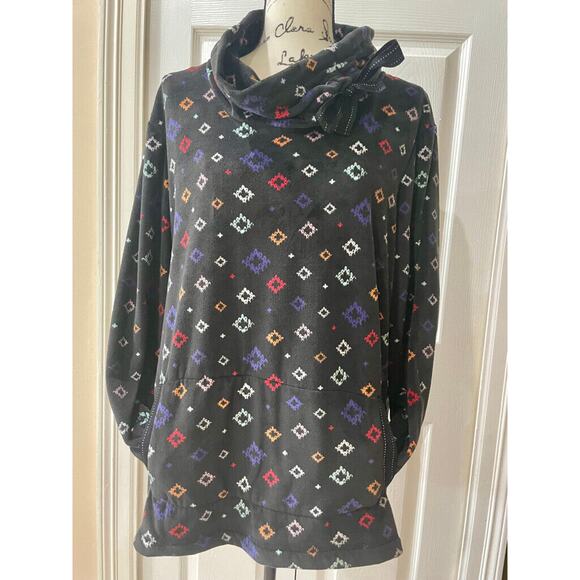 Jasmine & Ginger Sweatshirt crossover Neck Sz X-Large Velvet Kangaroo Pockets - Picture 5 of 16